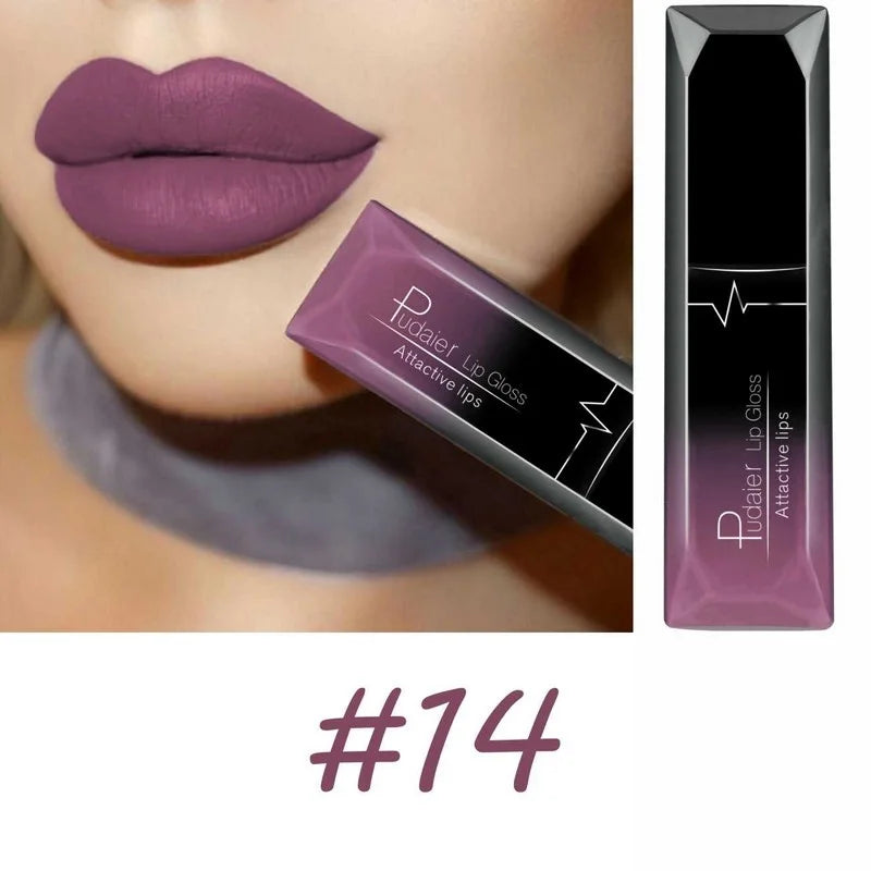 Melhor maquiagem labial 17 cores sexy fosco gloss de longa duração batom líquido creme labial