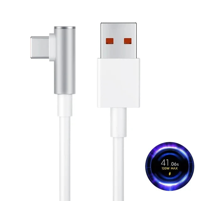 Carregador rápido de 120 W para Xiaomi 14 13 12 11 Pro Ultra Lite USB A para Tipo C Cabo de telefone de carregamento rápido para Redmi Note 12 Acessórios