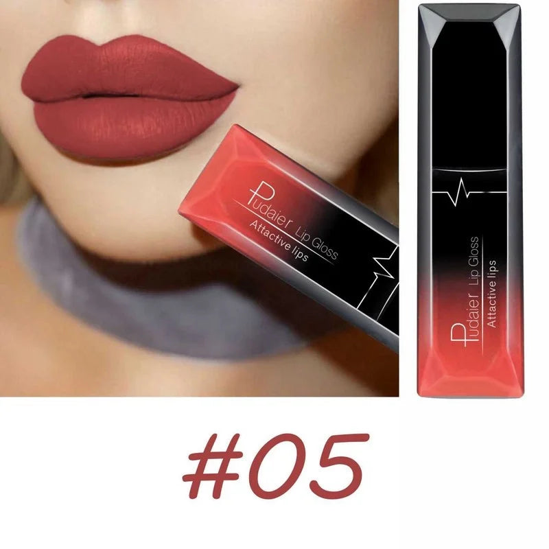 Melhor maquiagem labial 17 cores sexy fosco gloss de longa duração batom líquido creme labial