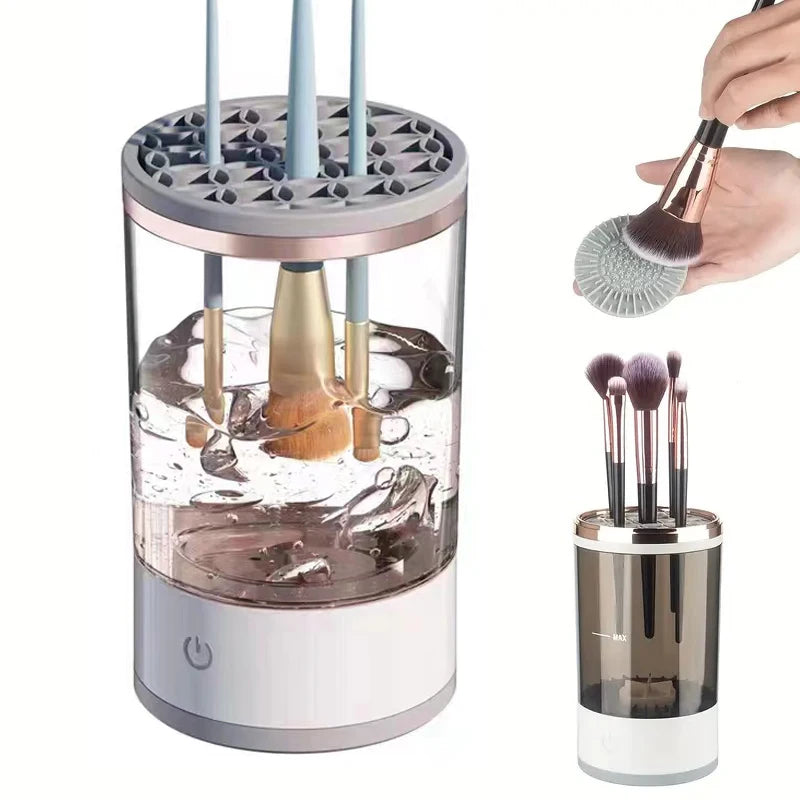 Quick Cleaning :Designed for efficiency, this cleaner ensures your makeup brushes are clean and germ-free in no time, saving you valuable makeup application time.