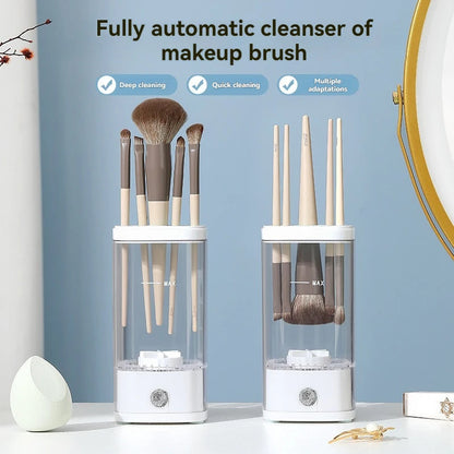 Hot USB Electric Makeup Brush Cleaner Portátil 3 em 1 Pincéis de maquiagem Secador de rack Preguiçoso Limpeza Escova Lavadora Ferramenta de secagem rápida Novo