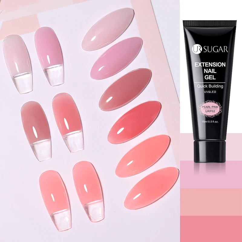 UR SUGAR Acrílico UV Gel Extensão Unhas Gel Kit Nude Glitter Cor Gel Construção Rápida Esmalte Tudo Para Manicure Nail Art Design