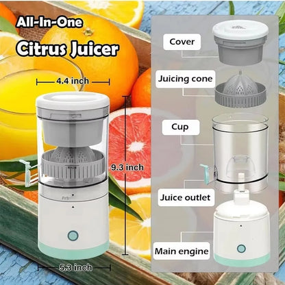 Espremedor elétrico portátil com carregamento USB, liquidificador de frutas, laranja e limão, mini espremedor de suco doméstico, misturador, espremedor de frutas cítricas, espremedor de frutas