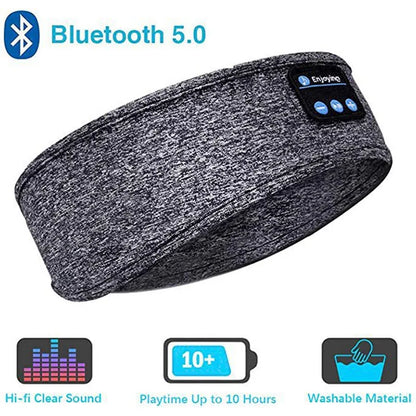 Fones de ouvido sem fio Bluetooth Headband para dormir Fone de ouvido esportivo Música Chapéu com alto-falantes estéreo HD finos Máscara para os olhos