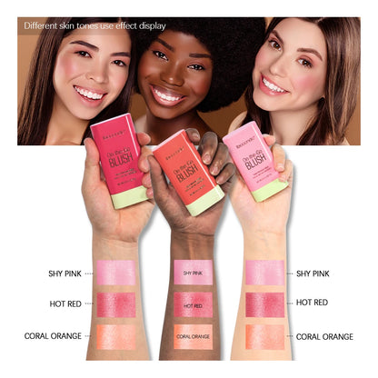 Multi-funcional blush stick cor fácil rouge blush creme à prova de água renderização de alta cor tom iluminador pixi blush stick