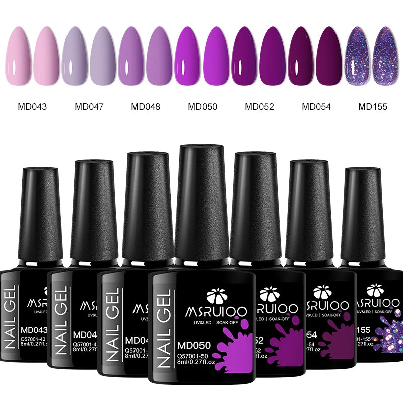 Conjunto de 7 peças de esmalte em gel para unhas, faça você mesmo, design de arte em unhas, tudo para decoração, gel UV de imersão, pintura de manicure de longa duração, kits de gel Vernis