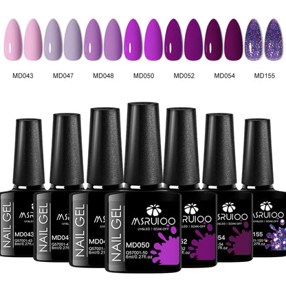 Conjunto de 7 peças de esmalte em gel para unhas, faça você mesmo, design de arte em unhas, tudo para decoração, gel UV de imersão, pintura de manicure de longa duração, kits de gel Vernis