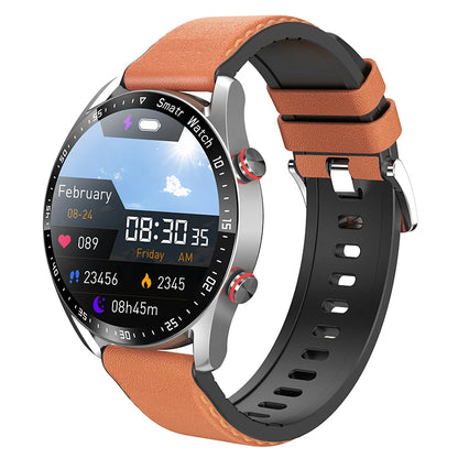 Relógio inteligente masculino com chamada Bluetooth ECG+PPG, laser, saúde, pressão arterial, fitness, relógios esportivos, masculino, esportivo, à prova de água, smartwatch+caixa