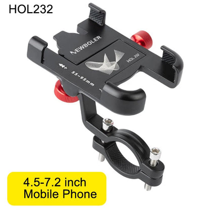 NEWBOLER MTB Suporte de telefone para bicicleta Suporte de telefone para bicicleta ajustável em alumínio com rotação de 360 ° Suporte de ciclismo antiderrapante