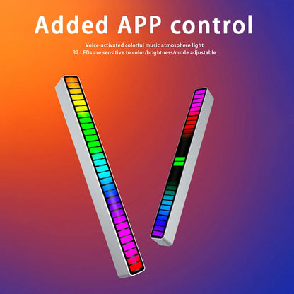 Lâmpada RGB LED Strip Lights Captador de Luz Controle de Som Lâmpada Luz Ambiente Controle de APP Inteligente Ritmo Musical para Jogo Luz de Mesa