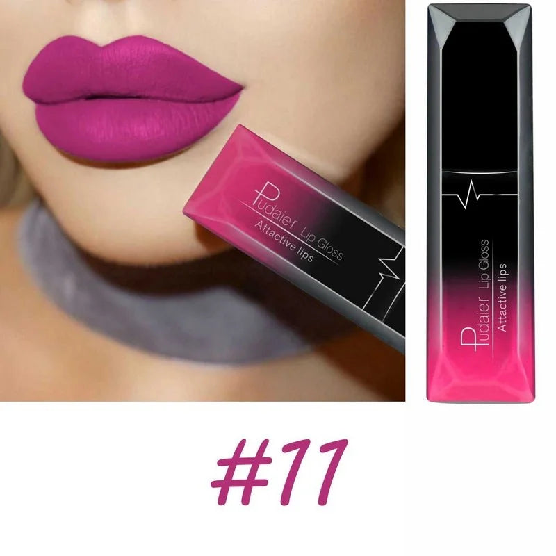 Melhor maquiagem labial 17 cores sexy fosco gloss de longa duração batom líquido creme labial