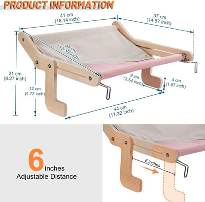 Cama de cabeceira Ninho para animais de estimação Janela Pendurada Cama para gatos Portátil Removível Varanda Rede para gatos Rede Pendurada Cama para gatos Ninho para animais de estimação