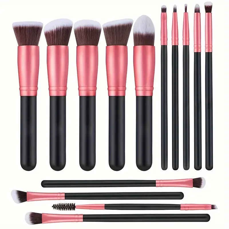 NOVO 14PCS Conjunto de pincéis de maquiagem macios e fofos Base Blush Pó Sombra Mistura Cosméticos Femininos Ferramenta de beleza Presente de Natal