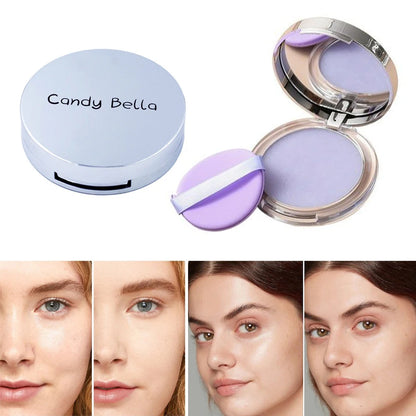 1PC Candy Bella Violet Creme para Pó Pele-amigável Pele Natural Rosto Longa Duração Controle de Óleo Contorno Pó Cosméticos