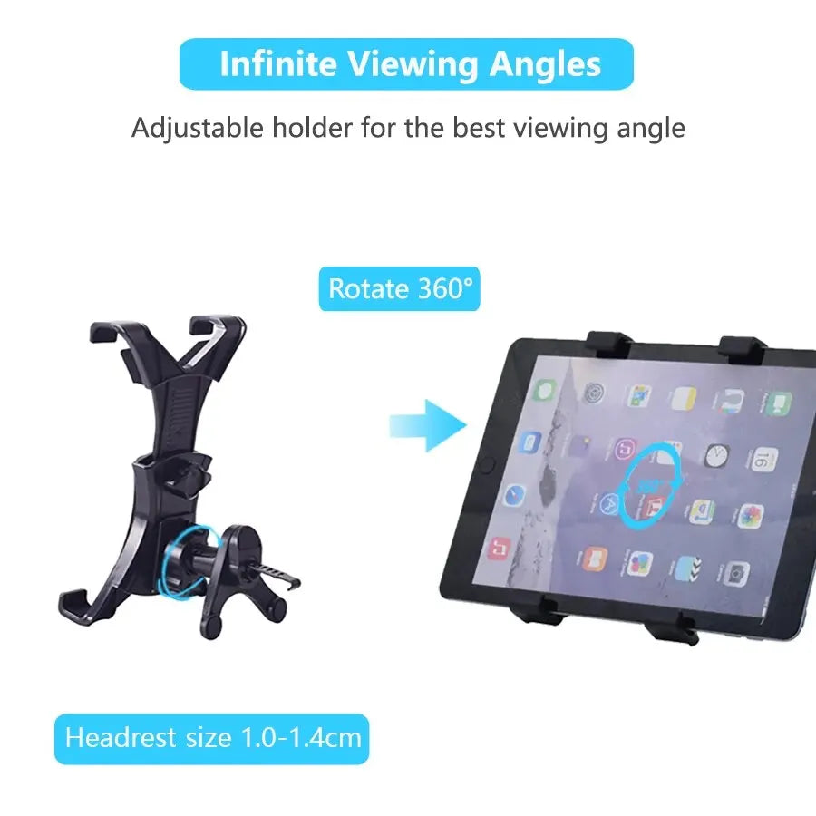 Suporte para tablet de ventilação de ar para carro Suporte universal para tablet Suporte para carro compatível com tablets de 7" a 12" iPad Pro Mini Air 2