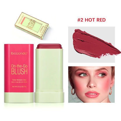 Multi-funcional blush stick cor fácil rouge blush creme à prova de água renderização de alta cor tom iluminador pixi blush stick