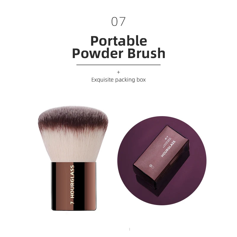 Ampulheta pincel de maquiagem todos os tipos sombra fundação corretivo pó bronzer blush delineador pincéis profissionais retráteis