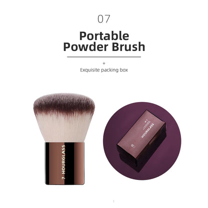 Ampulheta pincel de maquiagem todos os tipos sombra fundação corretivo pó bronzer blush delineador pincéis profissionais retráteis