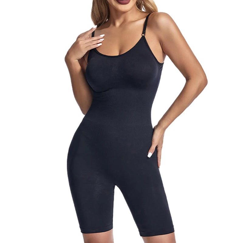 Flarixa Seamless Shapewear Full Body Shaper Quadril e Controle de Barriga Mulheres Confortável Emagrecimento Bodysuit Faja Plus Size Macacões