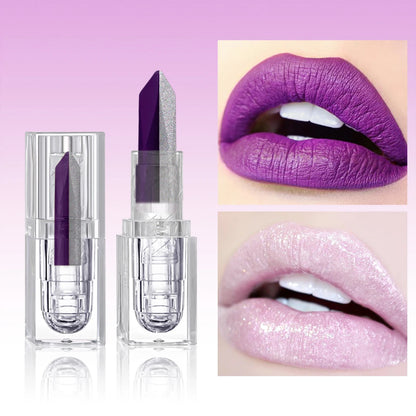 Batom roxo descoloração de temperatura rosa vermelha hidratante batom cosméticos fácil de usar recarga de batom