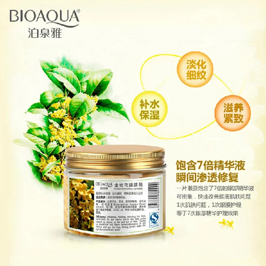 Osmanthus Skin Máscara de Olhos Feminina de Colágeno Postado Hidratante Relax Patches Menina Olho Máscara de Sono Máscara de Olhos Osmanthus 80 peças