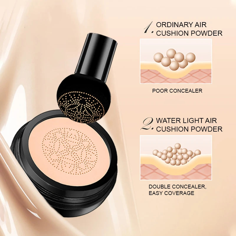 Ocheal BB Cream Almofada de ar Compact Make Up Foundation Corretivo Creme para Rosto Cosméticos Maquiagem Cabeça de Cogumelo Puff