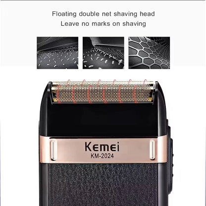 Kemei KM-2628 KM-678 KM-2024 Máquina de cortar cabelo elétrica profissional Máquina de cortar barba Barbeador masculino recarregável Kit aparador de pelos