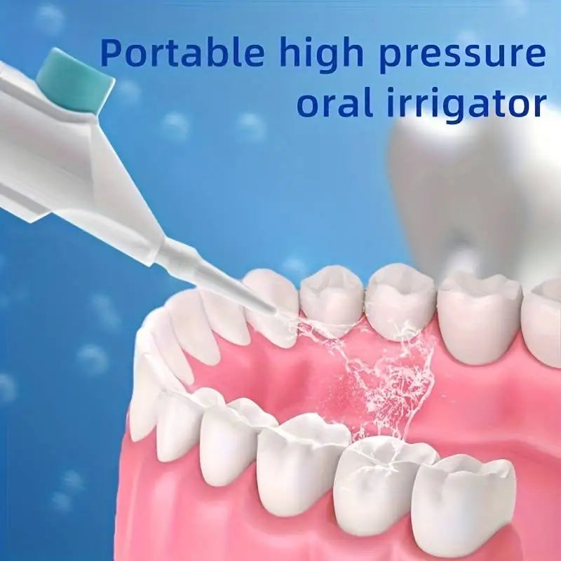 Irrigador Oral de Alta Pressão Doméstico Portátil Dentes Água Limpa Fio Dental Manual Palito de Dente de Água de Alta Pressão