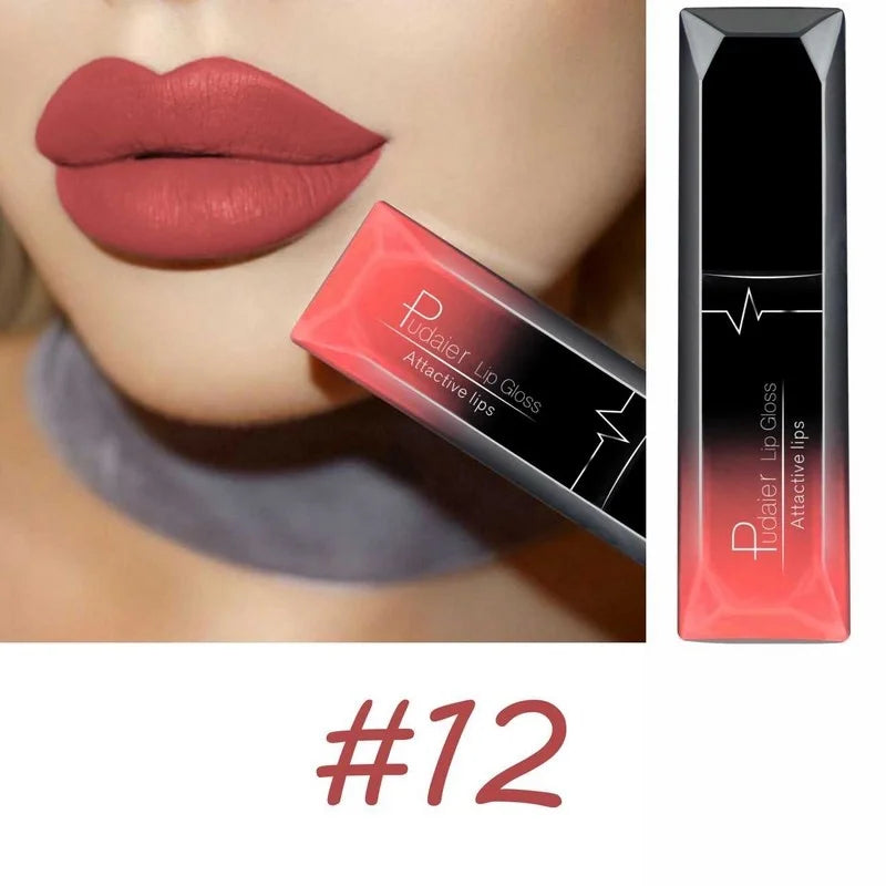 Melhor maquiagem labial 17 cores sexy fosco gloss de longa duração batom líquido creme labial