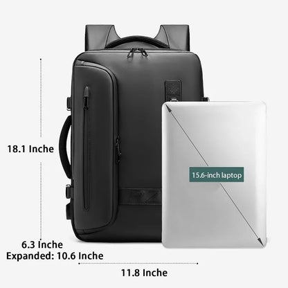 Mochila multifuncional para homens, grande capacidade, armazenamento a vácuo, viagem de negócios, mochila de pano oxford à prova de água