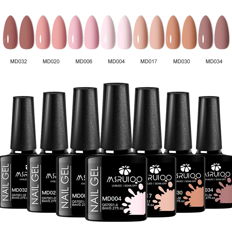 Conjunto de 7 peças de esmalte em gel para unhas, faça você mesmo, design de arte em unhas, tudo para decoração, gel UV de imersão, pintura de manicure de longa duração, kits de gel Vernis