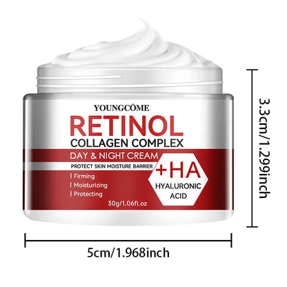 Retinol Colágeno Creme Hidratante para Cuidados Faciais nutre profundamente Adequado para pele seca e áspera, Creme Facial Envelhecido Hidratante