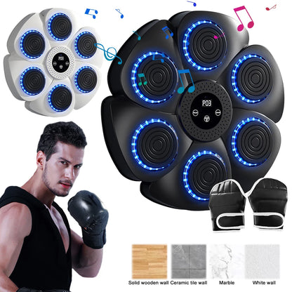 Nova máquina de boxe de música inteligente para adultos/crianças, treinamento de fitness e boxe, treinamento de resposta em casa, alvo de parede de boxe