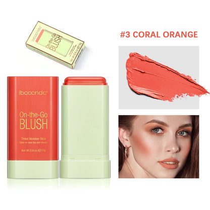 Multi-funcional blush stick cor fácil rouge blush creme à prova de água renderização de alta cor tom iluminador pixi blush stick