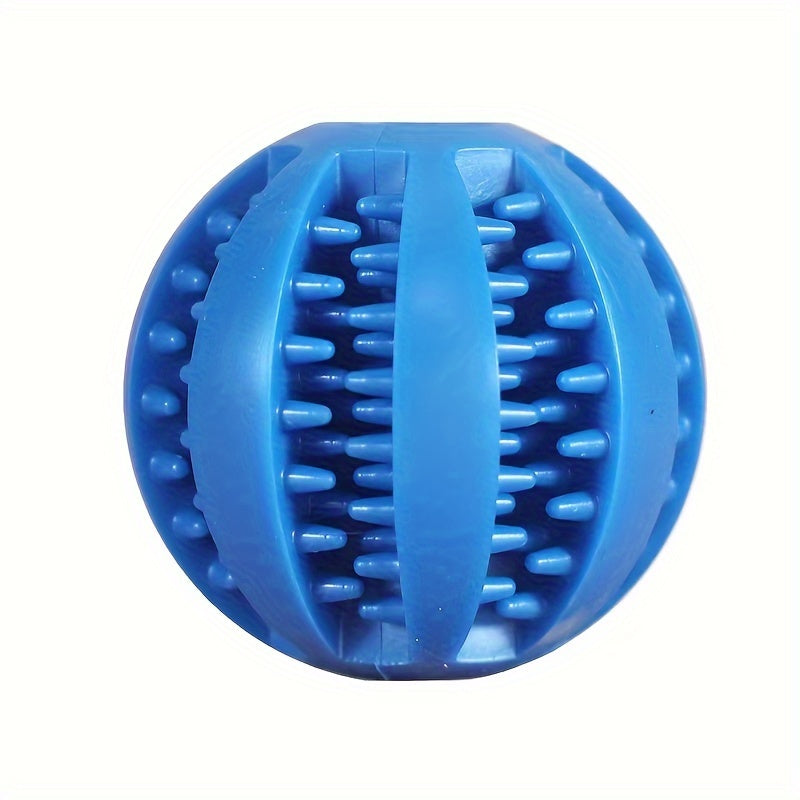 1PC Bola de brinquedo para cães pequenos, brinquedo interativo elástico para mastigar cachorros, limpeza dos dentes, bola de comida de borracha, acessórios para animais de estimação