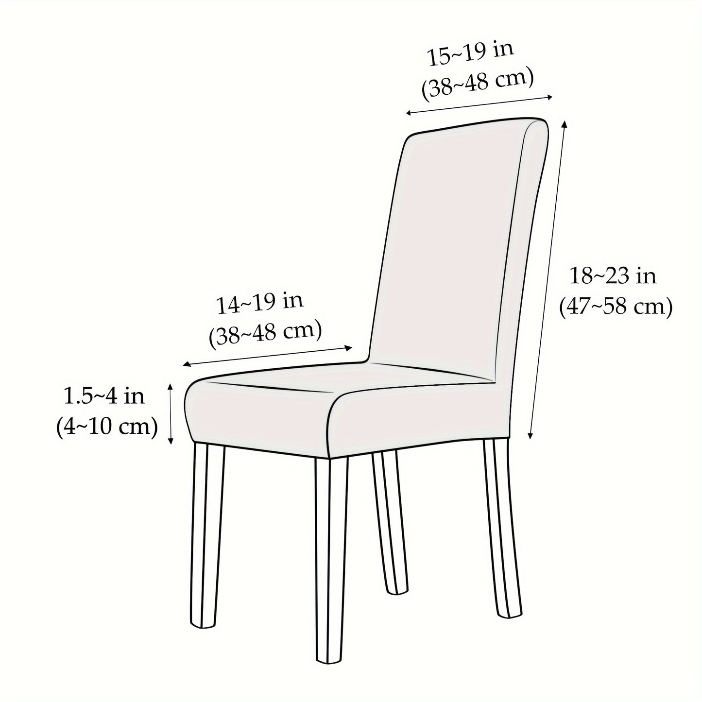 4/6 unidades em forma de T agitando grãos de veludo elástico para mesa de jantar e capas para cadeiras