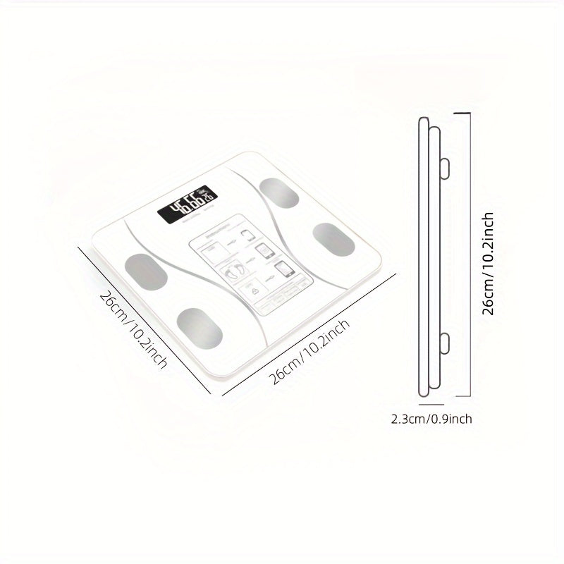 Balança eletrônica inteligente, balança de peso corporal, balança corporal pequena doméstica