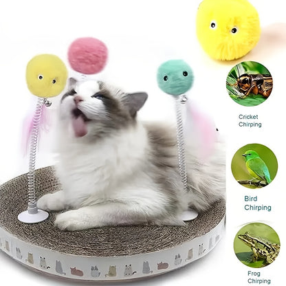 Bola interativa do brinquedo do luxuoso do gato - brinquedo de divertimento com som estridente para animais de estimação